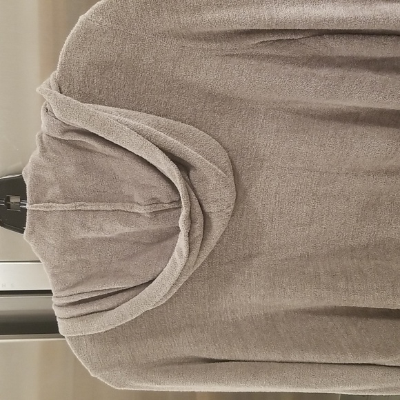 💕BAREFOOT DREAMS💕 CozyChic Lite Seashore Hooded Cardigan ~ Pewter Grey XS NWT - Picture 8 of 12